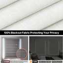LazBlinds No Tools No Drill TDBU Cordless Roman Shades for Window, Thermal Insulated UV Blocking, 100% Blackout Fabric Blinds for Bedroom & Living Room, 31" W x 64" H, Blackout - White