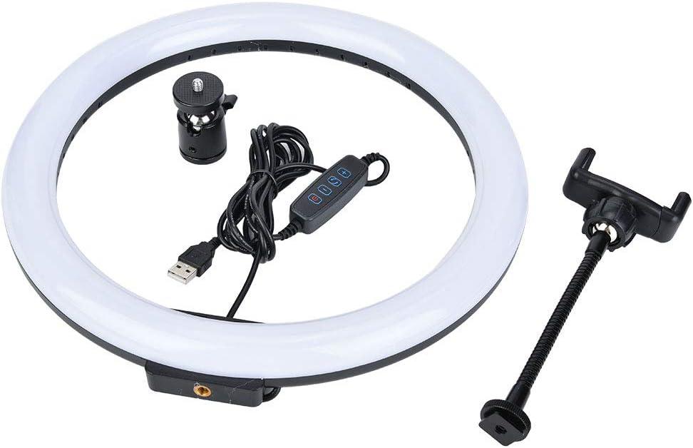 12 Inch LED Light, 3200K-5600K USB 12W with Ball Head Phone Clip for Makeup Live Stream and YouTube Video Production, LED Lamp