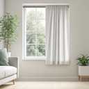 AIZESI 2 Pack Adjustable Tension Curtain Rod 32 to 58 inch, Curtain Rods No Drilling Expandable Spring Loaded Curtain Rods for Windows Doors, Black