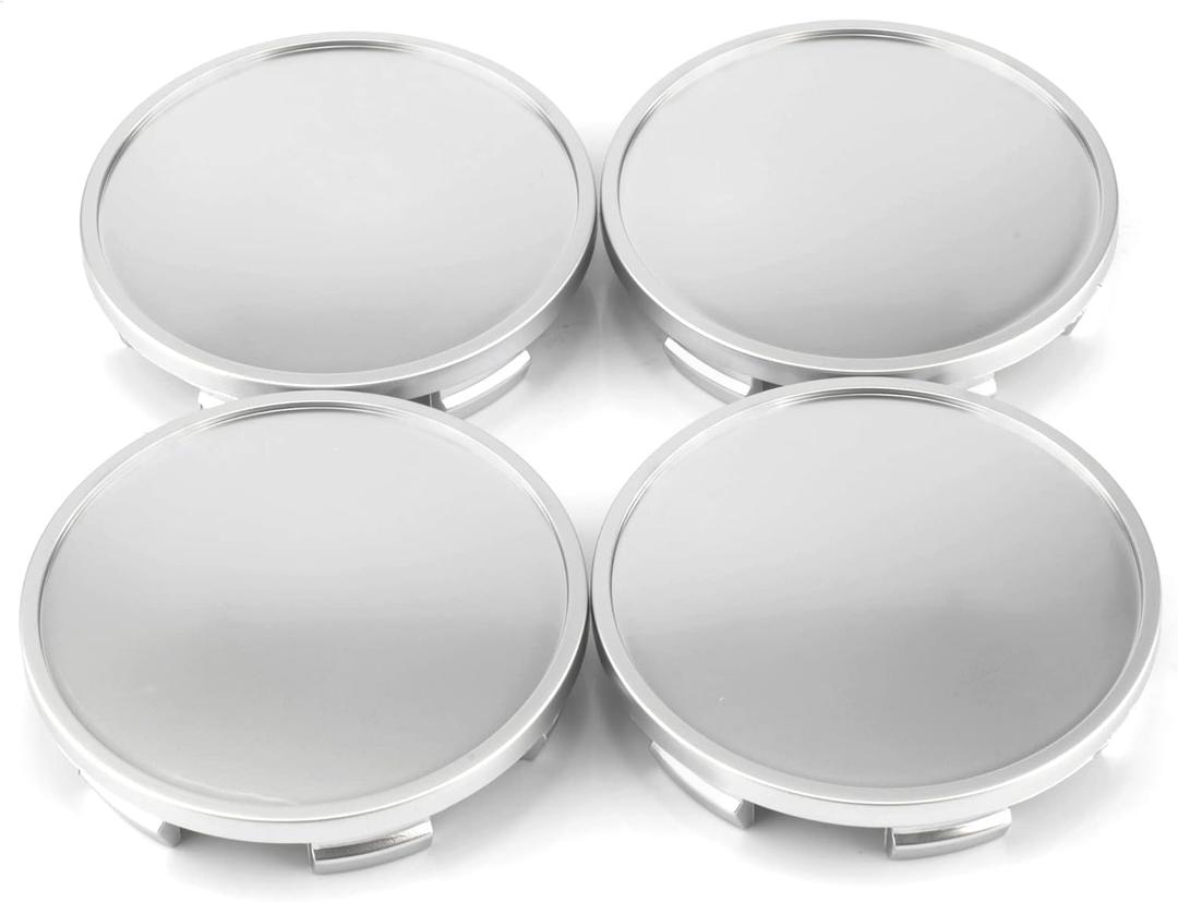 RTRHINOTUNING 4PCS 65mm Wheel Center Caps Compatible with 2001-2004 Mustang 2002-2004 Focus 2010-2014 F150 Rim, OD: 2.56"/ 65 mm ID: 2.32"/ 59 mm Rim Center Caps Silver