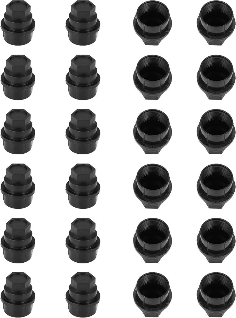 X AUTOHAUX 24pcs Wheel Lug Nut Covers 15646250 for Chevroet for GMC 1500 2500 Sierra Suburban Tahoe Yukon Pickup 711-025 611-607 99956 Truck Lug Nut Cap Covers M28 x 2 Black Anti Scratch