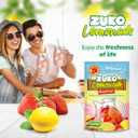 Zuko Strawberry Lemonade Powdered Drink Mix Family Pack, No Added Sugar Needed, 14.1 oz (Pack of 6) (EXP 08/14/28)
