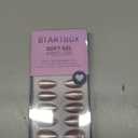 BTArtbox Press On Nails Almond - Short Soft Gel Fake Nails with Nail Glue, Opaque Reusable Stick On Nails in 16 Sizes - 32 Nail Kit, Falling Star Cat Eye