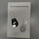 for AirTag Holder 4 Pack  Keychains Case Waterproof Replacement for Apple AirTag, Dog Collar, Luggage, Backpack, Travel & Outdoor Gear  Durable, Lightweight, and Secure (2pc Black/2pc White)