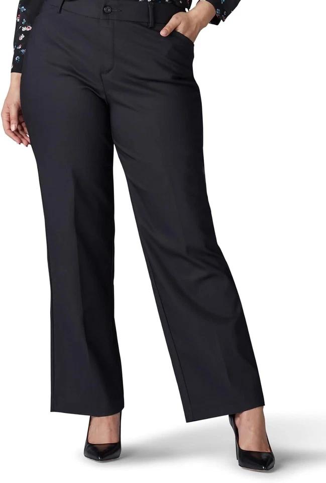 Lee Women's Plus Size Ultra Lux with Flex Motion Regular Fit Trouser Pants 20W M
