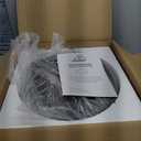 17in Bathroom Concrete Round Vessel Sink with Drainer in Black Earth / Mottled Bluish Grey / Taupe Clay