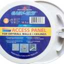 EASY-EXS Access Panel Round 6.5" Spring-Clip (Max Service Opening 5.5") Plastic White (Pack of 2) (Round 6.5")