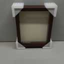 FrameWorks Mahogany Wooden Shadow Box Frame - 8.5' x 11' Display Case with Soft Felt Back, Tempered Glass, White Ball Push Pins