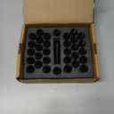 20PCS M12x1.5 Open End Bulge Acorn Black Lug Nuts - 60 Conical Seat - 50mm Height, Lug Nuts for Aftermarket Wheels with 1 Spline Key