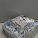 Ileading Boho Kitchen Rugs Sets 3 Piece with Runner Floral Kitchen Floor Mat Carpet Farmhouse Kitchen Rugs and Mats Non Skid Washable Runner Rug for Kitchen Floor Office Sink Laundry, Blue (20"x32"+20"x48"+20"x59")