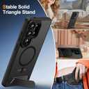Magnetic for Samsung Galaxy S26 Ultra Case, [Compatible with MagSafe][Full Camera Protection][Built-in Invisible Kickstand] Translucent Matte Phone Case for S26 Ultra 6.9" - Black