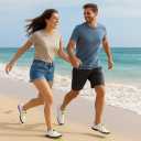 DOTH Barefoot Shoes for Men Women Quick Dry Wide Toe Box Water Footwear for Gym Walking Trail Hike Travel Outdoor (9.5 Women/7.5 Men, White A34)