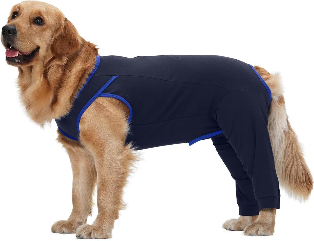 Lelepet Dog Recovery Suit for Rear Legs,Dog Pants to Prevent Licking,Lick Sleeve for Dogs Rear Legs Abdomen,Dogs Leg Sleeve to Stop Licking,Doggy Onesie for Surgery Female Male,Pet Cone Alternative, XL