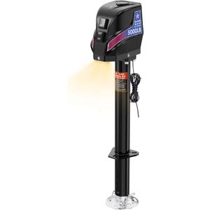 5000 lbs Electric Trailer Jack - Max Load 5500 lbs - Upgrade Weatherproof, Heavy Duty A-Frame Power Tongue Jack, 23.5" Lift, Adjustable Drop Leg, LED Lights, for Trailers Campers RV Boat Cargo