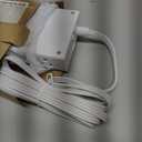 10Ft Extension Cord with Multiple Outlets, Flat Plug Surge Protector Power Strip 10 Ft Long Cord, 8 Outlets & 4 USB Ports (2 USB C), 900J Desk Charging Station for Home Office, College Dorm Essentials (White)