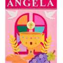 First Communion Banner Kit for Girls First Holy Communion Gifts for Boys Girls 1st communion decorations Felt Banner Kit for Church Sunday School (Pink)