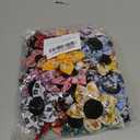 36 Pieces Dog Flower Collars, 8.5 cm/3.3 Inch Adjustable Pet Bow Tie Collar, Multi-color Pet Flower Collar Dog Charms, Floral Accessory for Small Medium Large Cat Puppy Pets