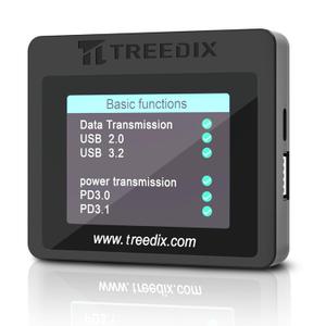USB Cable Tester with 2.4" Color Screen for eMarker Reading, PD 3.0/3.1 Detection, Resistor and Continuity Check, Compatible with Lightning, Type-C, Micro-B 2.0/3.0, and Mini-B Cables