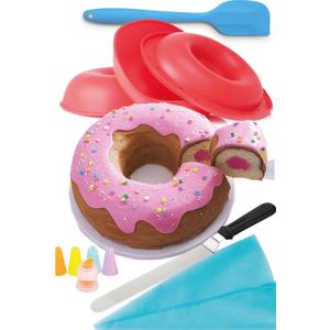 OMG Giant Donut Baking Kit, Baking Accessories, Large, Donut Mold, Adults &, Kids Baking Kit, Nonstick, Silicone Donut Molds, Baking Kit, with, Decorating Supplies, Bake Gift Set