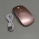 Bluetooth Wireless Mouse for MacBook Air Mac Pro Laptop Computer iPad Pad PC Laser Optical Rechargeable Mini Slim Silent Mouse Widely Used Desktop Hp iMac (Rose Gold)