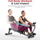 Sunny Health & Fitness Compact Adjustable Rowing Machine with 12 Levels of Resistance for Complete Body Workouts and Optional Free SunnyFit App Enhanced Connectivity, Smart 