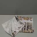 Hahafelt 10 Pcs Winter Quilting Fabrics Bundles 20 x 20 Inch Snowflake Snowman Neutral Square Fat Quarters Vintage Fabric by The Yard Precut Sewing Patchwork for Winter Holiday DIY Craft Decor