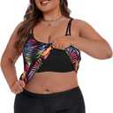 Tanst Sky Women's Plus Size Tankini Swimsuits Built in Bra Bathing Suits 2 Piece Set Swim Tops with Shorts