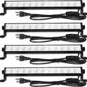 4 Pack 40W LED Shop Lights,6000K 4800LM Daylight White Garage Light with 6.5FT Power Cord & Switch,Plug in LED Work Light for Garage, Workshop,Yard