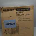 MACOPRO Foldable Utility Cart with Stair Climbing Wheels, Collapsible Rolling Crate with Telescoping Handle, Folding Shopping Trolley Handcart Grocery Book File Tool Teacher Storage Basket (Black) : Office Products