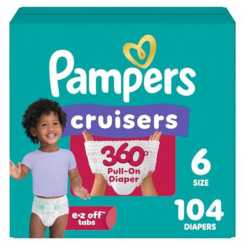 Pampers Diapers - Cruisers 360 - Size 6, Count Undetermined Babyproof up to 100% Leakproof Pull-On Diaper