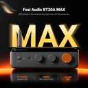 Fosi Audio BT20A MAX Stereo Power Amplifier, 300W x 2 Hi-Fi Audio Amp with PFFB Technology, LDAC Bluetooth 6.0, Dual Independent Power Supply, Remote Control, Perfect for 2.1 Systems & Home Audio