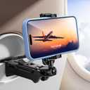 Lamicall Airplane Phone Holder Mount - [2024 Wider Clamp] Travel Essentials with Screw Adjustment Tool - Plane Phone Holder Stand for Flying Desk Home Long Flight Must Haves Accessories for Women Men