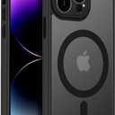 MOFT Snap Case MOVAS for iPhone 16 Pro Case, Compatible with MagSafe, Magnetic Premium Vegan Leather Phone Case with Smooth Feeling, Enduring Color Minimalist 6.3 inch Protective Case, Jet Black