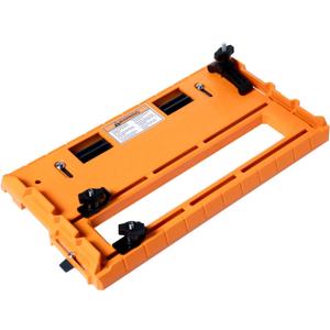 POWERTEC Universal Circular Saw Track Plate Compatible with Most Track Saw Guide Rails and Straight Edge Clamps, Tool-Free Mounting System, Adjustable Fence for Fast and Accurate Cuts (71993)