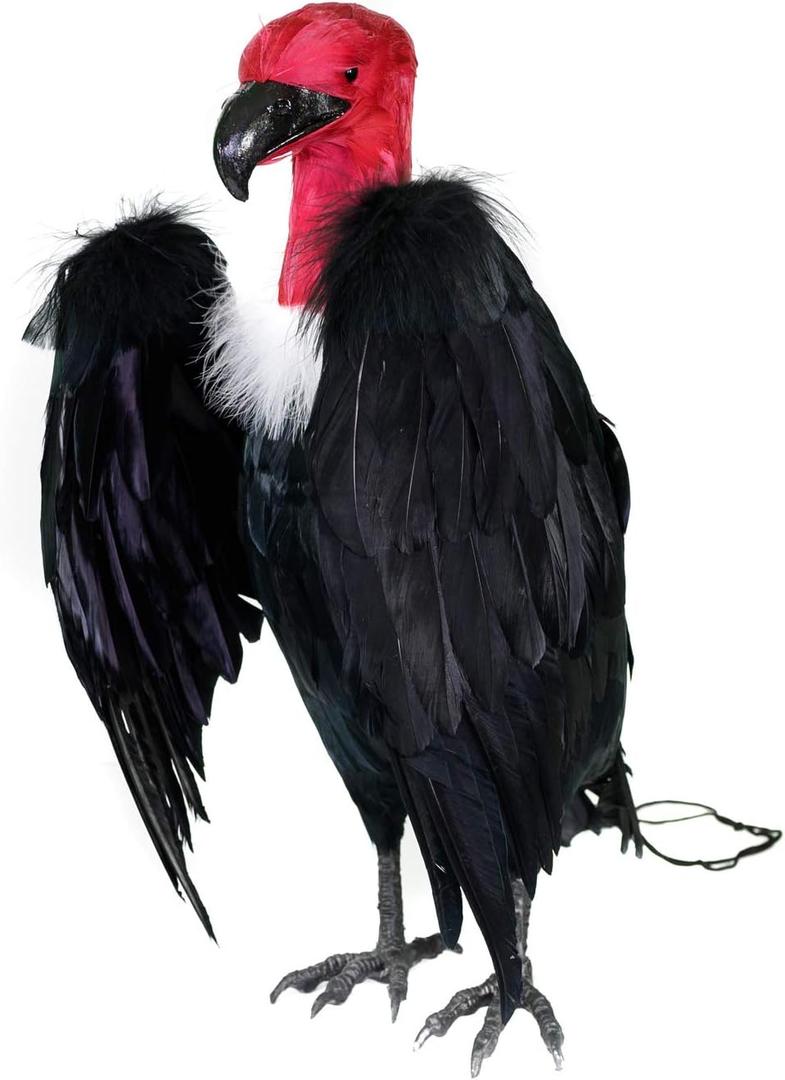 Dead Vulture Effigy 18 inch Tall, Deters Turkey & Black Vultures / Buzzards from Roofs, Trees and Cell Towers