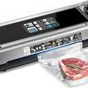 90KPa Powerful Vacuum Sealer Machine for Food Storage, Portable & Vertical Design, OneTouch Open Lid, Detachable for Easy Cleaning, Compatible with Freezer Bags