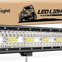 Nilight LED Light Bar 20Inch 420W Flood Spot Combo Triple Row Driving Lamp Roof Bumper Off Road LED Work Lights Pods for Van Camper Wagon Car Pickup Golf Cart ATV UTV SUV Truck Boat 4x4