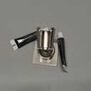 Shower Head Holder All Metal Handheld Shower Wand Bracket Adhesive Shower Wall Mount Holder Brass Shower Spray Holder Brushed Nickel, Drill Free Glue Installation