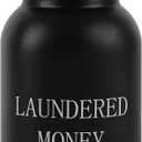 Laundry Room Bank Coin Jar,Creative Piggy Bank with Money Slot,Rustic Coin Bank for Laundry Room Decor & Farmhouse Style Home Decor. (black)