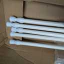 Tension Rods 28 to 48 Inches 8 Pack Spring Tension Rods,Adjustable Extension Spring Rods Closet Rod Cupboard Bars Thin Tension Curtain Rod for Windows,Kitchen, Bathroom,Cupboard,Wardrobe (WHITE)