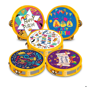 Lukmaa 20 Pcs Happy Purim Tambourine Noisemaker Purim Percussion Musical Instruments Festivities Begin with Noise Maker for Happy Day Birthday Supplies