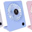 Personal Portable Fan, Rechargeable 2000mAh Battery Powered, Power Display and 180 Tilt Folding, Ultra Quiet, Office, Camping, Travel, in Car (Pink)