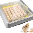 36 Eggs Incubator for Hatching Chicks with Automatic Turner Temperature & Humidity Control, Multifunctional Ultra-Clear Panoramic View with Hatch Days & Egg Candler for Chicken, Duck, Goose, Bird