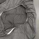 Quilted Ottoman Cover Waterproof Footrest Sofa Slipcovers Stool Cover Foot Stool Protector Covers with Nonslip Lace Up 40" x 44"