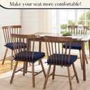 Basic Beyond Chair Cushions for Dining Chairs 4 Pack, Kitchen Chair Cushions with Ties and Non Slip Backing, 16 x 16 inches Chair Pads for Dining Chairs (Navy)