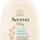 Aveeno Baby Daily Moisture Gentle Bath Wash & Shampoo with Natural Oat Extract, Hypoallergenic, Tear-Free & Paraben-Free Formula For Sensitive Hair & Skin, Lightly Scented, 33 fl. oz
