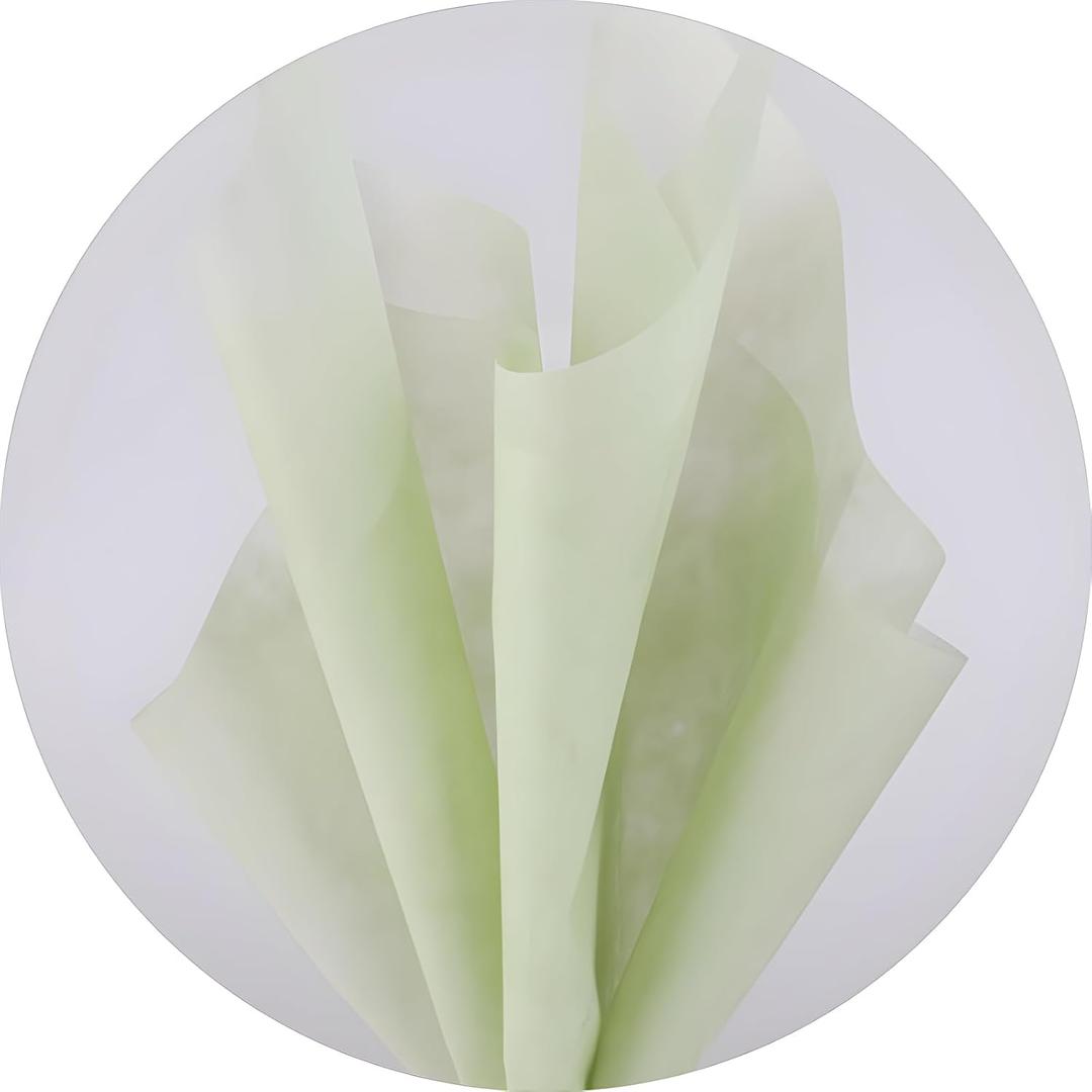 96 Sheets Tissue Flower Wrapping Paper Cotton Wrapping Flower Paper Withdrawable Lining Paper Non-woven Waterproof Floral Bouquet Wraps For Florist Packaging Arrangement (Green)