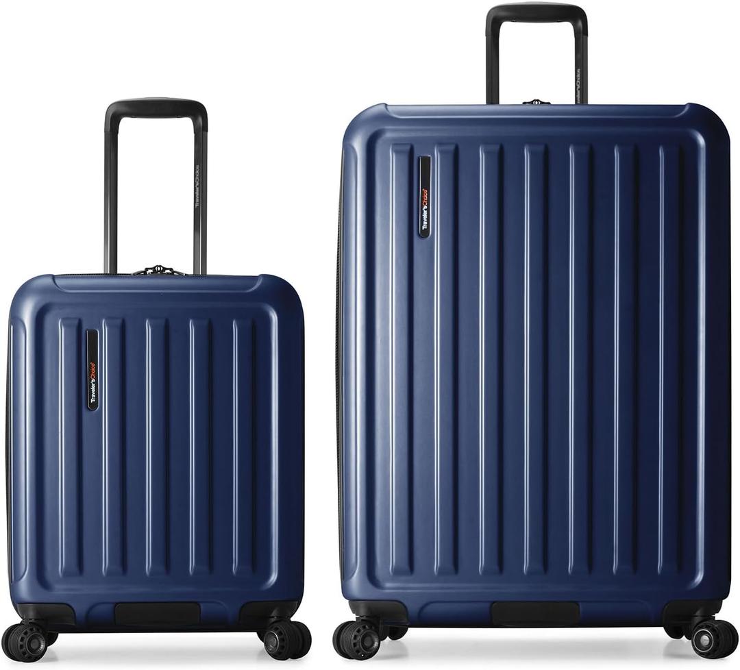 Traveler's Choice Art of Travel Hardside Expandable Luggage with Spinner Wheels, Navy