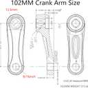 Bike Crank Arms,89MM/102MM/114MM/127MM/140MM/152MM/160MM/165MM/170MM/175MM Available in Diamond Hole Bike Crank Arm for Ebike