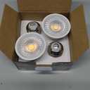 Maelsrlg PAR16 LED Short Neck Recessed Spotlight Bulb, 6W(60W Equivalent) Curio Cabinet Light Bulb, Flicker-Free, 600 Lumens, Soft White 2700K, E26 Medium Base, Non-Dimmable, 4-Pack